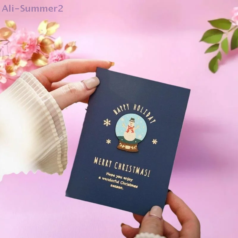 مجموعة بطاقات عيد ميلاد سعيد مع مغلف رغبات السنة الجديدة هدايا عيد الميلاد بطاقات بريدية تزيينية لعيد الميلاد لعيد الميلاد 2026 #6