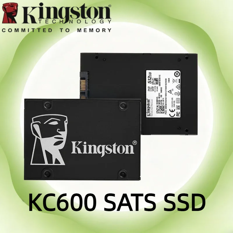 New SSD Kingston KC600 Stable Performance 2.5" SATA 3 Solid State Disk 256GB-2TB Upgrade Hard Drive for Home Daily PC