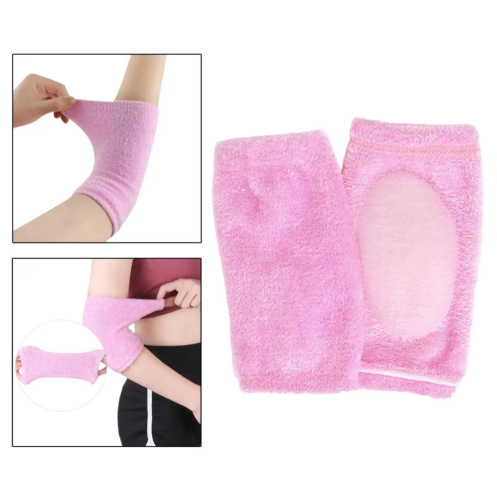 2Pcs Moisturizing Gel Elbow Sleeve, Breathable Dry Skin Moisturizing Elastic Elbow Protector Elbow Protection Cover for SPA Home