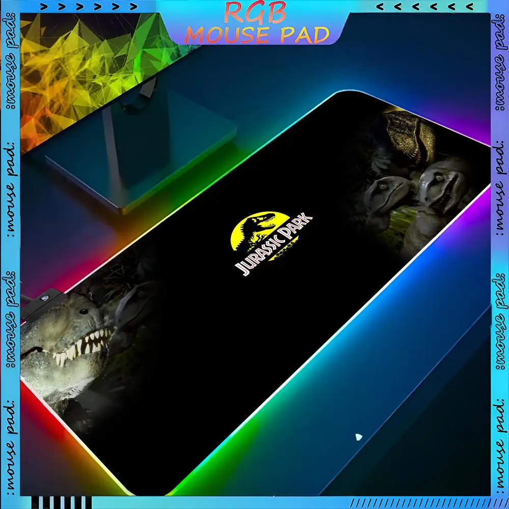 J-jurassic-C P-park  Mouse Pad RGB Keyboard Cover Desk-mat Colorful Surface Waterproof Multi-size World Computer GamerMause pads