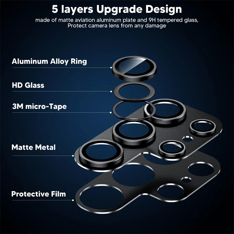 Metal Camera Lens Glass Protector for Samsung Galaxy S24 S22 Ultra S23 Plus S24Ultra S24Plus S24+ Glass Lens Cover Accessories