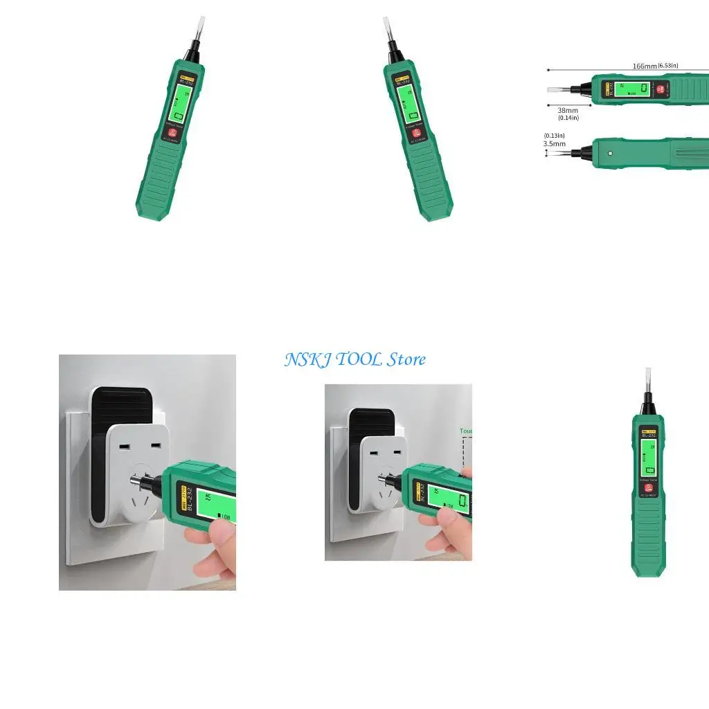 

L8RC Not Contact Electric Detectors with Live/Neutral Wire Identification LCD Display & Energy Saving Mode for Electrical Safe