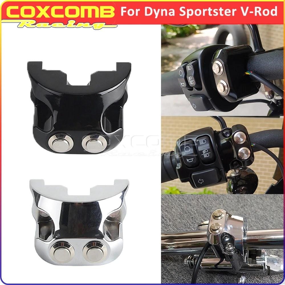 Handlebar Air Suspension Controller Motorcycle Air Ride Switch Control Self-resetting Switch For Harley Sportster Road King Dyna