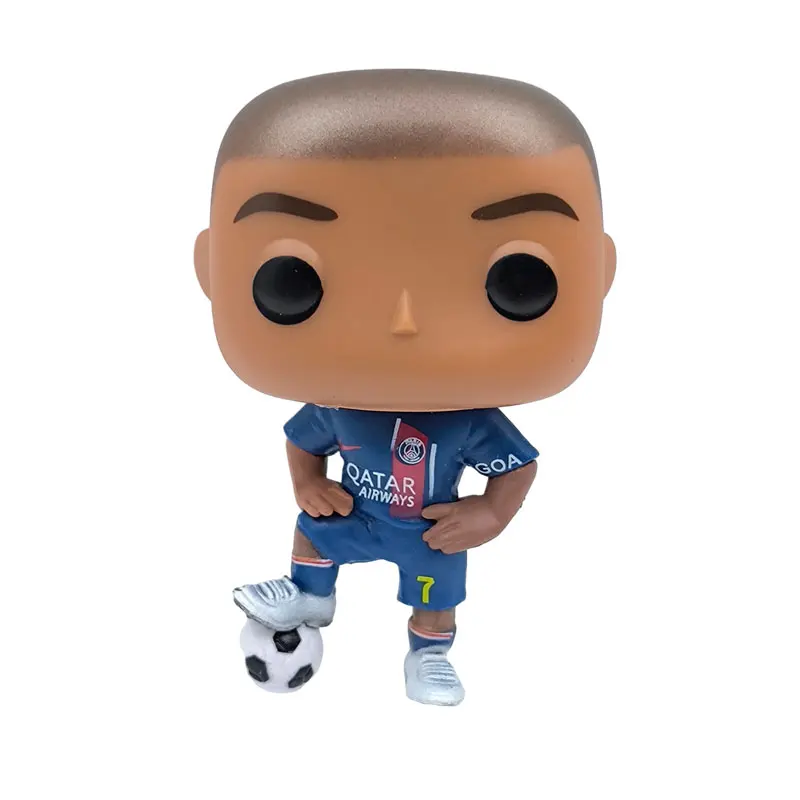 Pop Ronaldo 7 Messi 20 Mbappe 7 fútbol 10 Neymar estrellas decoración colección de figuras de acción modelo juguetes de cumpleaños regalos de navidad