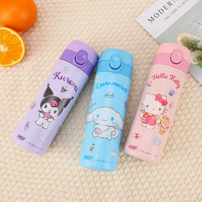 

Kawaii Sanrio термос Hello Kittys аксессуары Милая аниме чашка для воды из нержавеющей стали прямая чашка для питья Игрушки для девочек подарок
