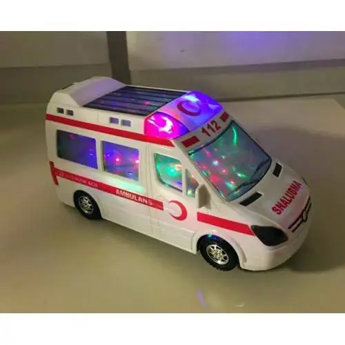 Toy 3D Ambulance Light Voice 20 cm tall Battery Operated Car