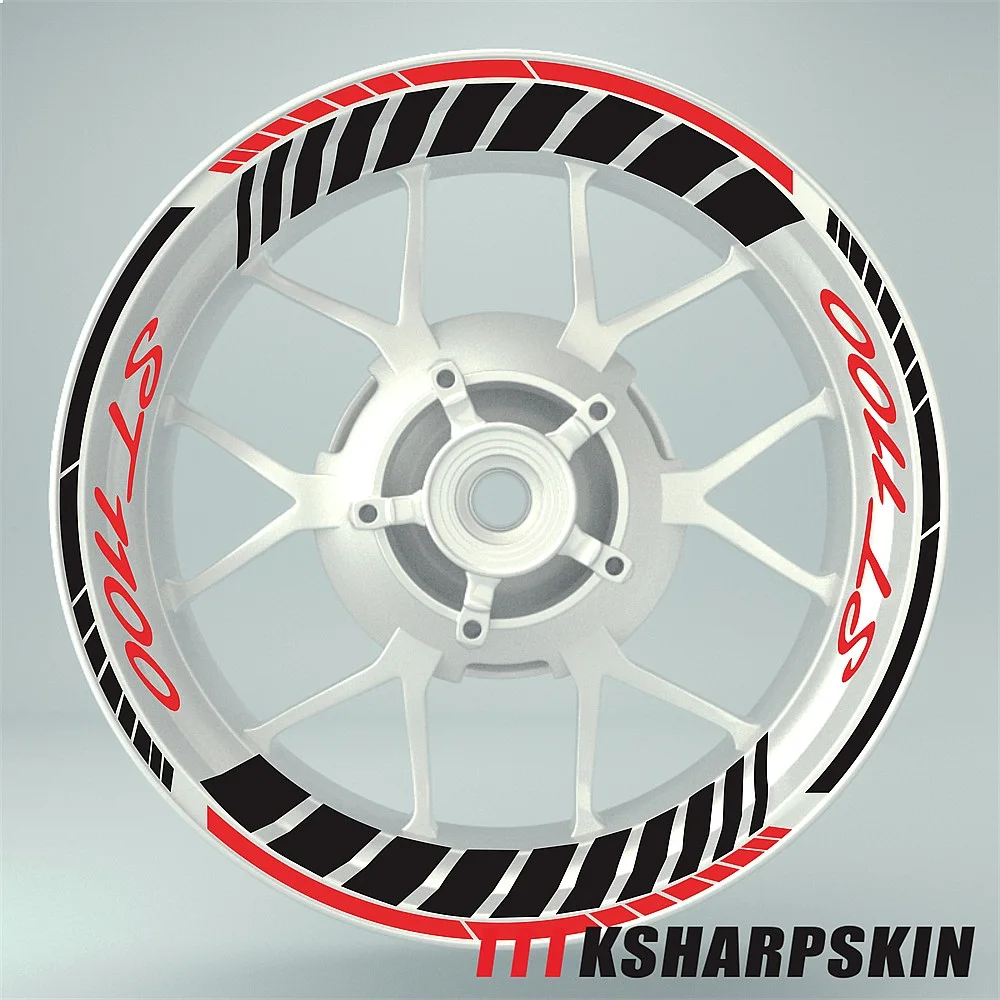 Multiple Color Waterproof Motorcycle Tire Rim Stripe Decals Stickers for HONDA ST1100