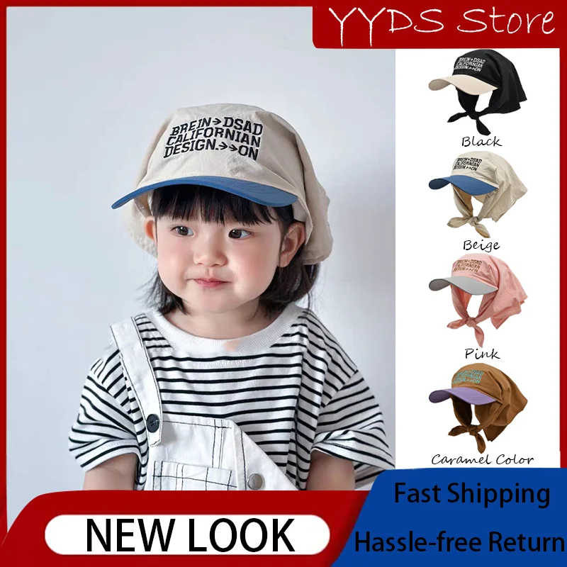 cappello-da-sole-per-bambini-elegante-a-tesa-larga-con-blocco-colore-sciarpa-scozzese-vintage-triangolo-traspirante-estivo-cappello-bandana-stile-genitore-figlio