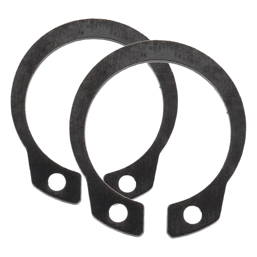 2 Pcs Floor Jacks Circlip Clips Hydraulic Parts External Retaining Rings for Bearings Snap Black