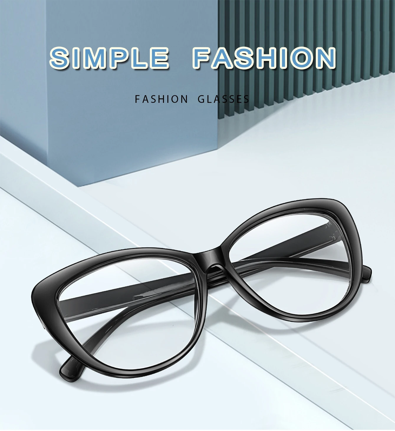 Lässige Lesebrille Sexy Cateye Transparent Unisex Rahmen Magazin Leser Vergrößerung Brillen Presbyopie Brillen – Detail 1