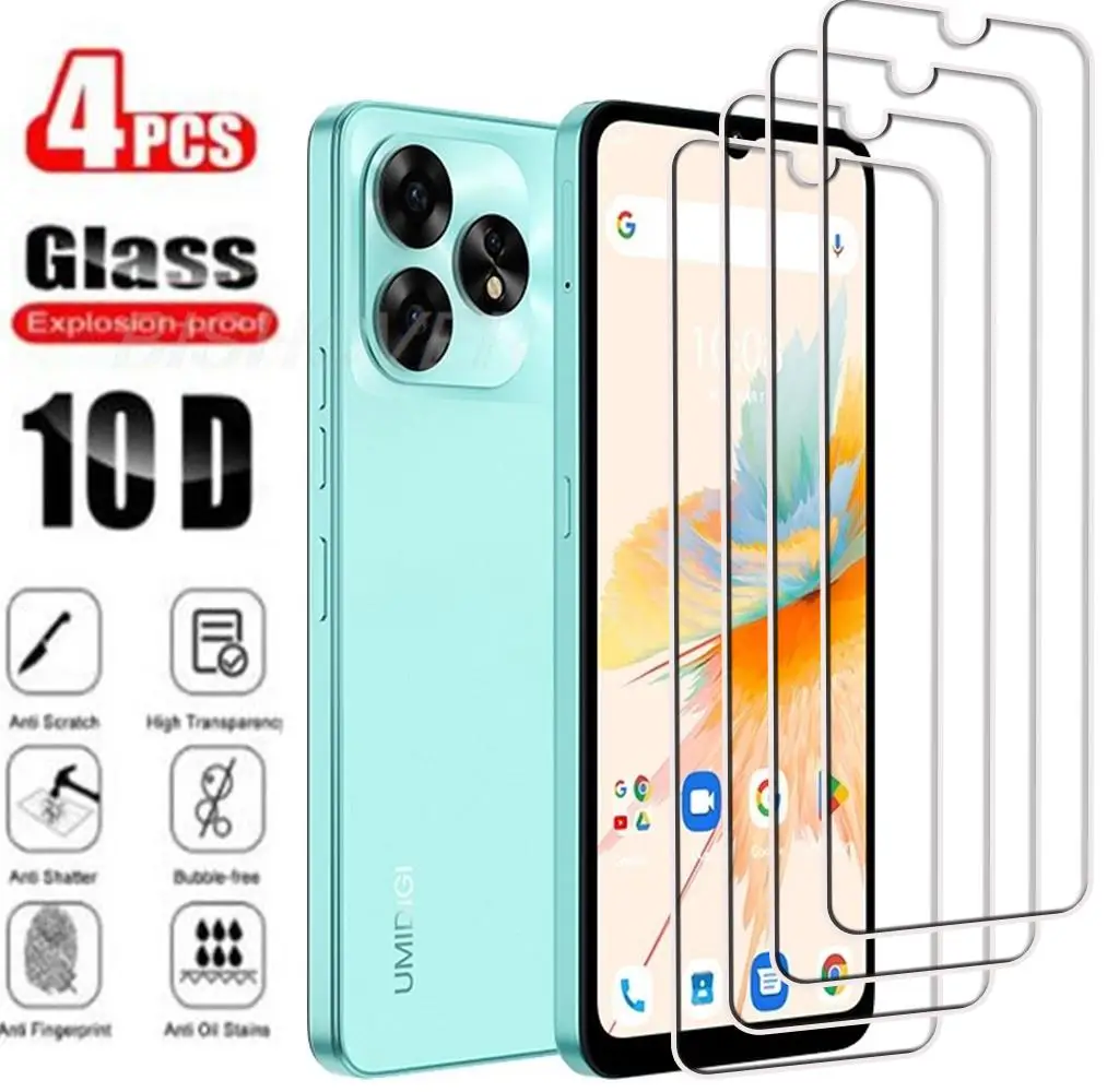 4Pcs Tempered Glass FOR AGM H6 6.56