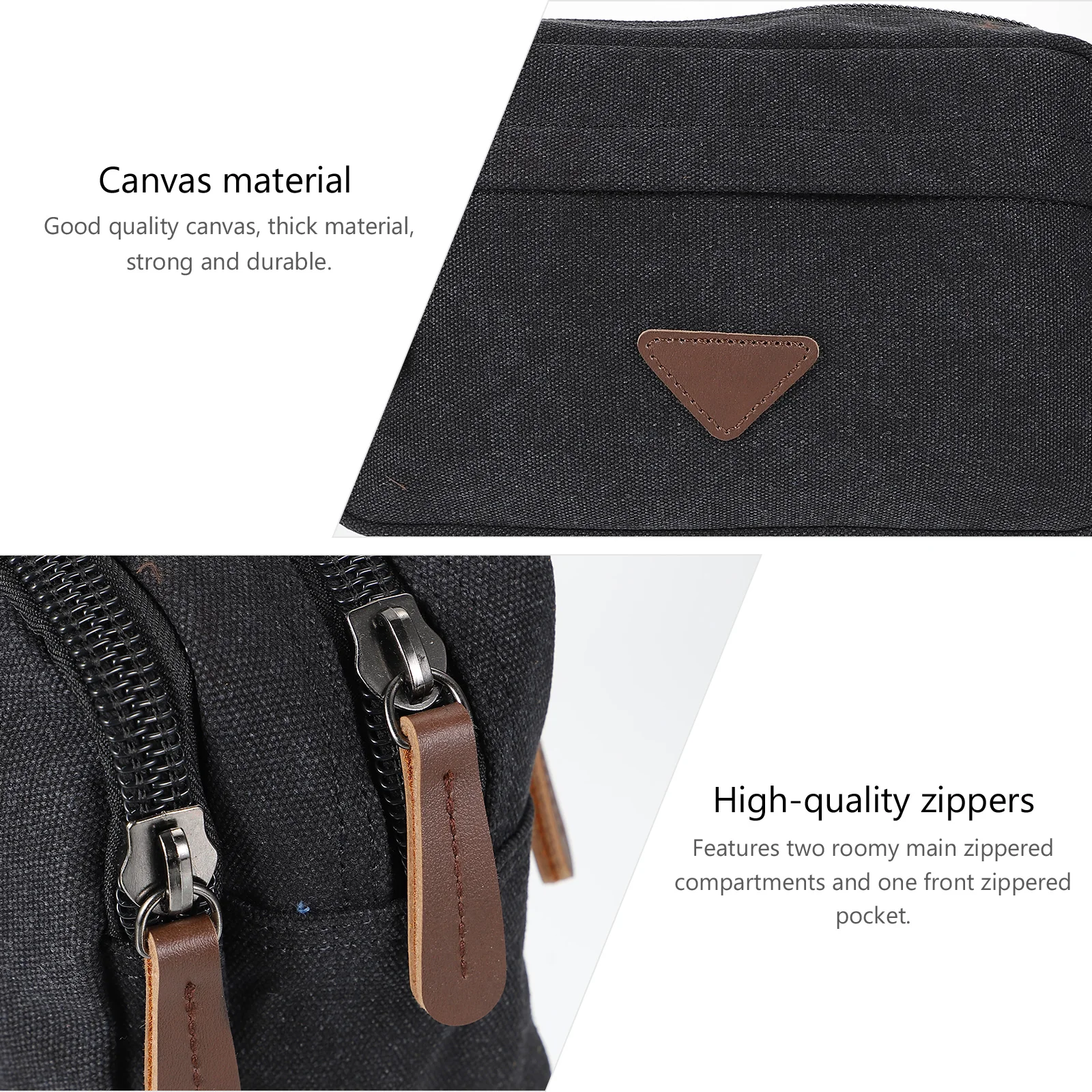 

Large Unisex Travel Toiletry Organizer Storage Case Dual Zip Compartments Front Pocket Interior Pouch Portable