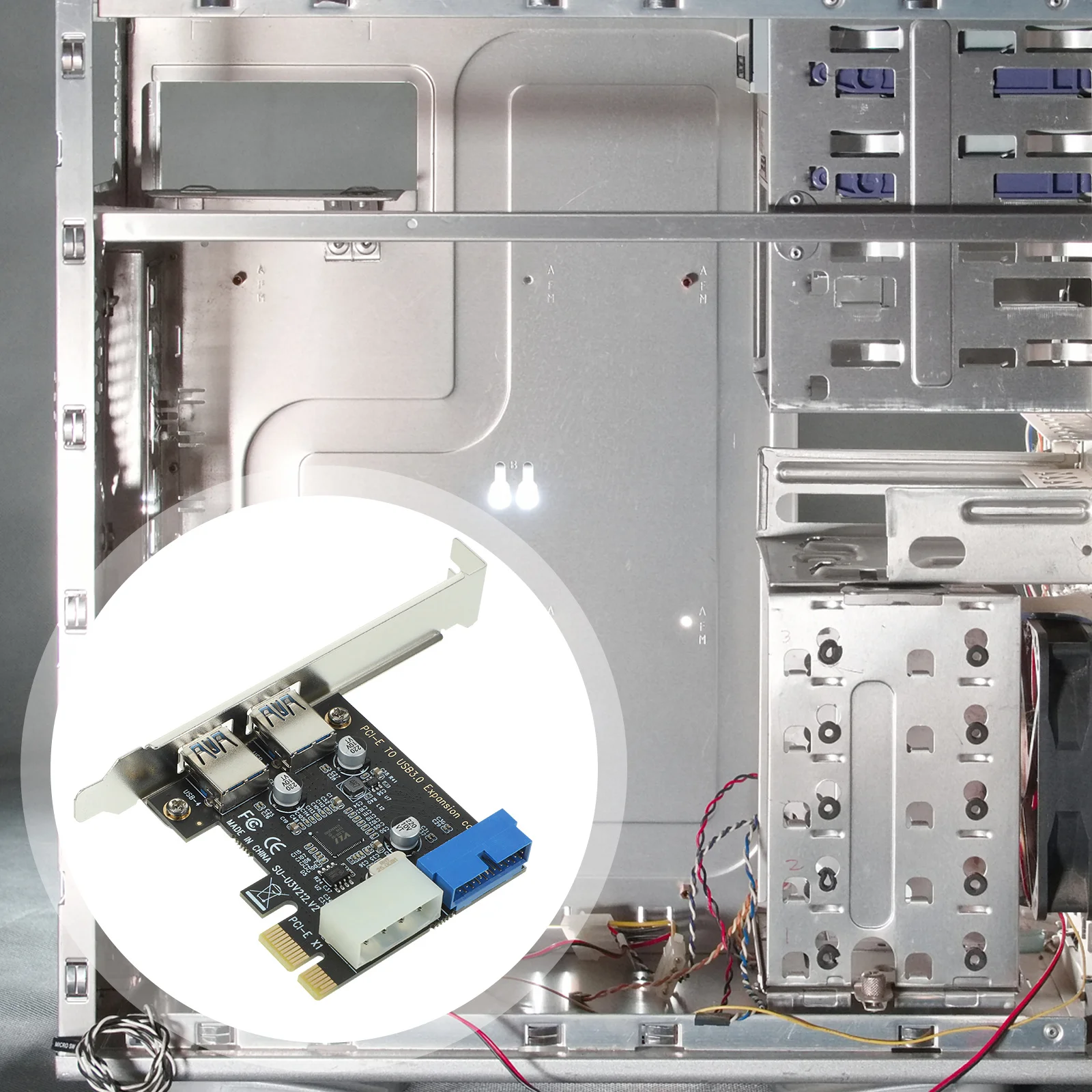 

Pci-E 2 Port USB 3.0 Expansion Cards Desktop Upgrade High Stability Easy Installation Prevent Data Loss Durable Practical