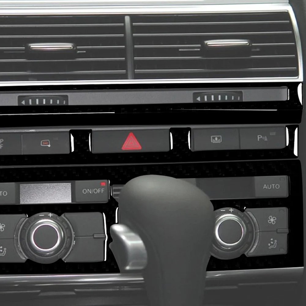 For Audi A6 S6 C6 2005-2011 Piano Black Centre radio CD air conditioning control panel Car inside Trim Accessories Sticker