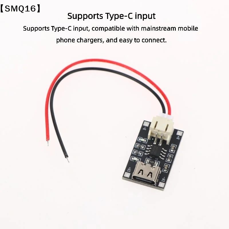 TP4056 3.7V Lithium Battery Charging Module 1A Type-C Port PH2.0 Terminal Overcurrent Protection Board【SMQ】
