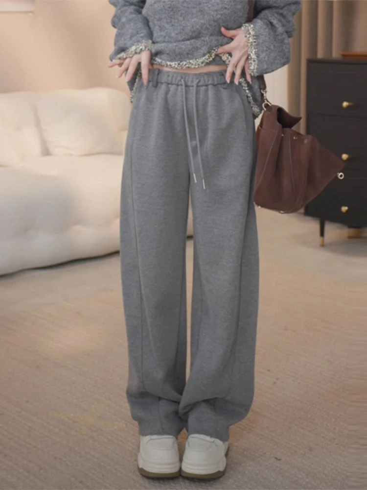 

Slimming High Waist Wide Leg Casual Pants Faionable Loose Fit Spor Sle Women's Premium Feel Autumn Design Sensation