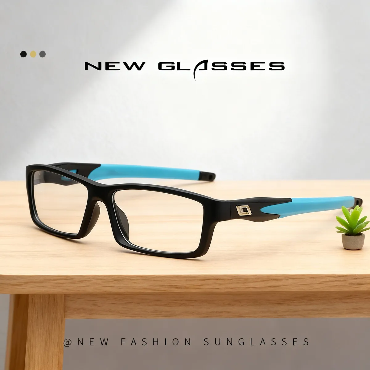 إطار نظارة رياضي خارجي 2025 للرجال، عدسة مسطحة عالية الوضوح مع إطار عين