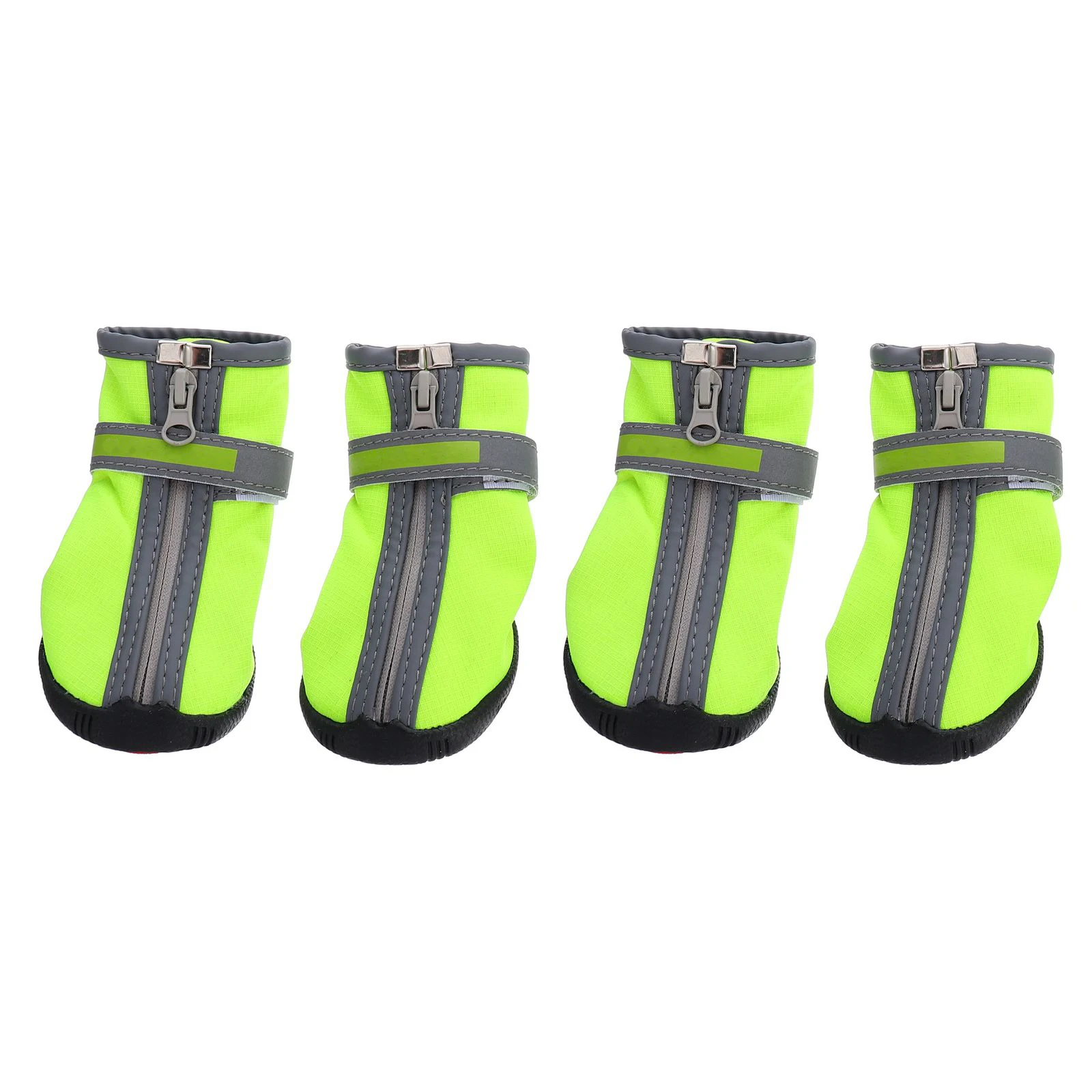 

4pcs Waterproof Anti-Slip Dog Shoes Light Green Pet Snow Boots Winter Use Paw Protector For Outdoor Walking Grass Tiles Nail