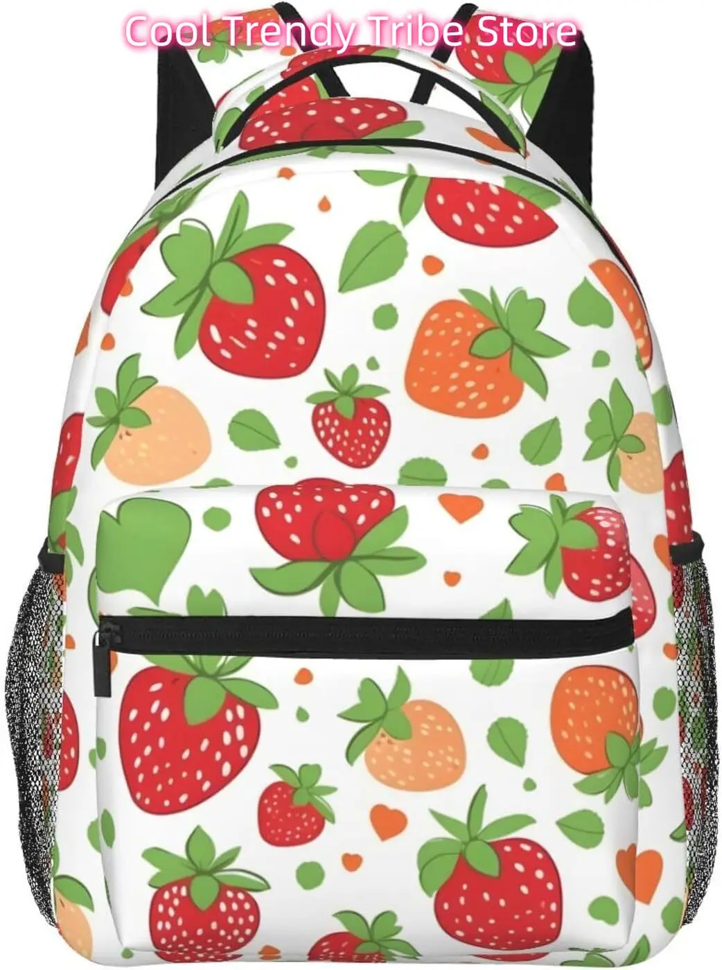 

laptop bag back to school Retro Strawberry Lightweight Laptop Backpack Lightweight Multipurpose Travel Casual Daypack Unisex Col