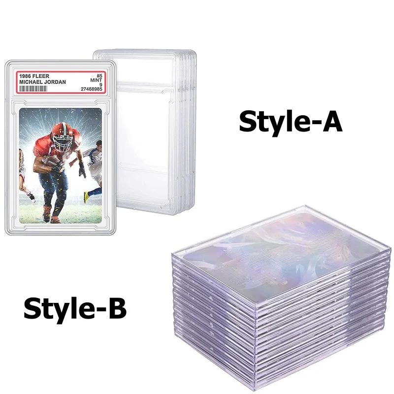 10Pcs/Set Acrylic Transparent Card Holders Plastic Card Protector Cover for Basketball Sports Cards Display