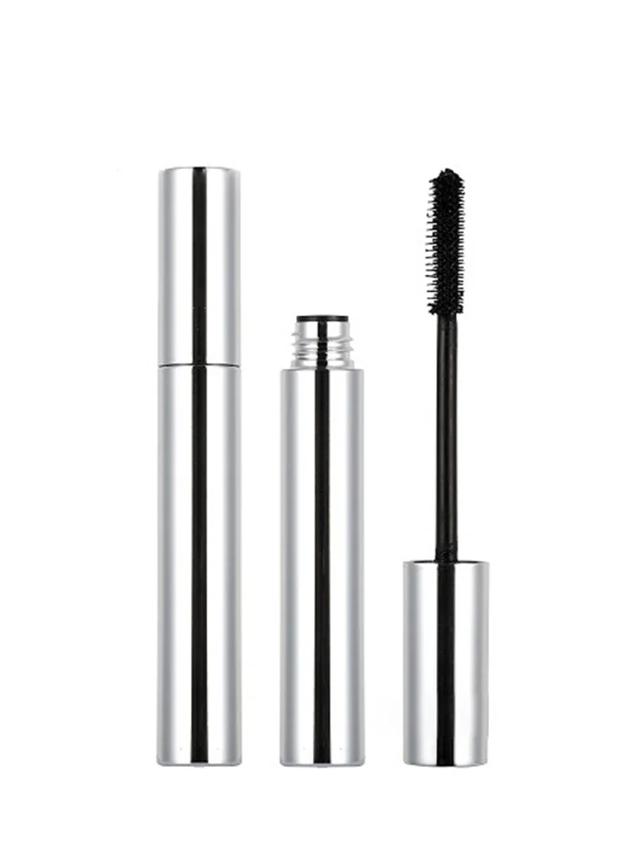 Private Label Silver Tube Mascara Custom Logo Thick Lengthening Long Lasting Natural Curling No Smudge Makeup Wholesale