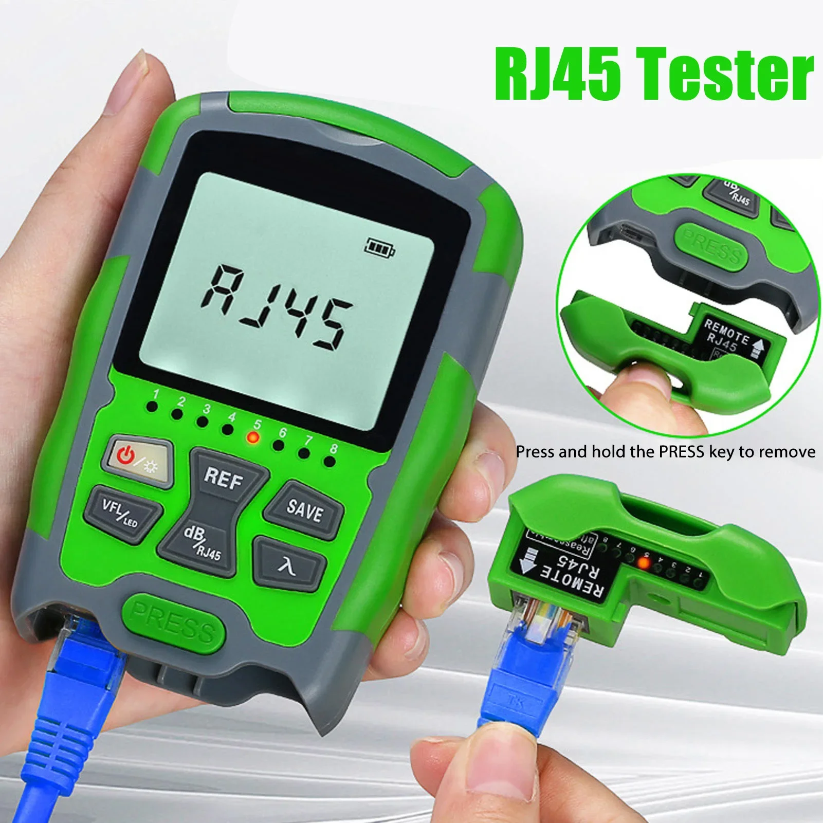 Rechargeable Optical Power Meter Mini Optical Power Meter Red Light  Optic Cable Power Tester with USB Charging Cable