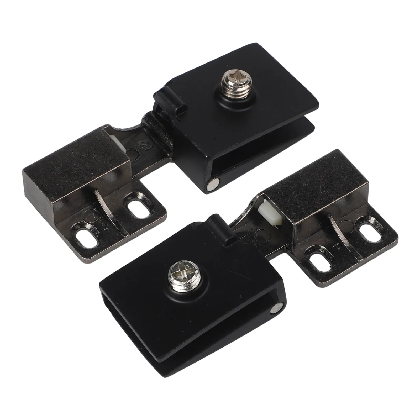 Self Closing Glass Door Hinges Zinc Alloy Construction No Drilling Installation for Smooth Operation and Convenience