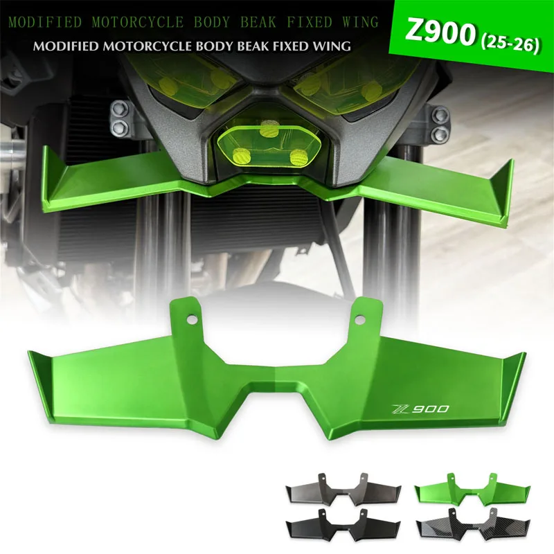 

Fit For Z900 Z 900 2025 2026 Motorcycle Front Fairing Winglets Aerodynamic Wing Shell Cover Protection Guards Kit
