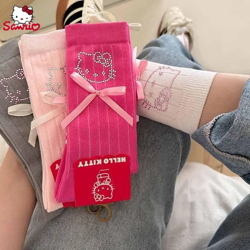 

Милые женские носки, милые чулки с бантом, женские летние тонкие белые спортивные носки средней длины для девочек Y2K, подарки, игрушки