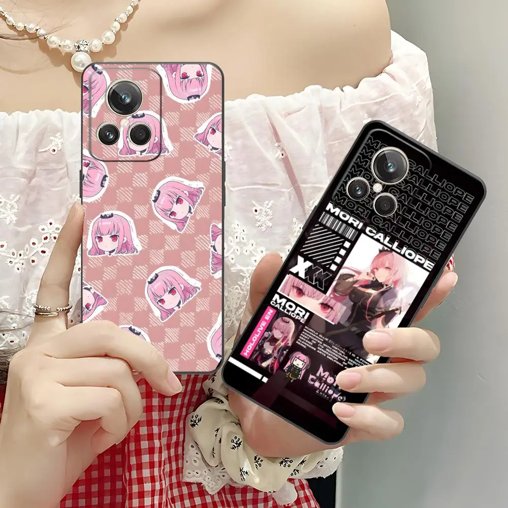 

Anime Mori Calliope Mobile Phone Case for Realme GT 8 Neo Pro C75 73 71 C67 65 C55 53 C35 31 C20 15 Colorful Printing Cover