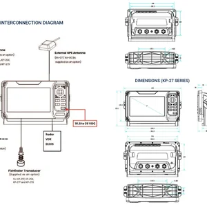 Antenli LCD GPS Grafik Çizici ve bir Transponderin Yerleşik B + AIS Sınıfı Kombinasyonu, ONWA KP-27TH, 7 Gps, aıs, marine'in en iyi 10 satışı-no. 8