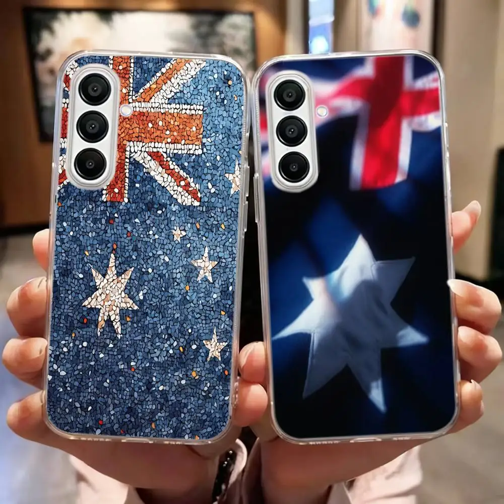 Australia Flag Phone Case For Samsung Galaxy A73,A72,A71,A70,A53,A52,A51,Others Transparent Soft