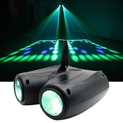 Colorful 20W RGBW Pattern Stage Effect Light Sound Control Self-Propelled LED Double Head Airship Projector Light DJ Disco Party