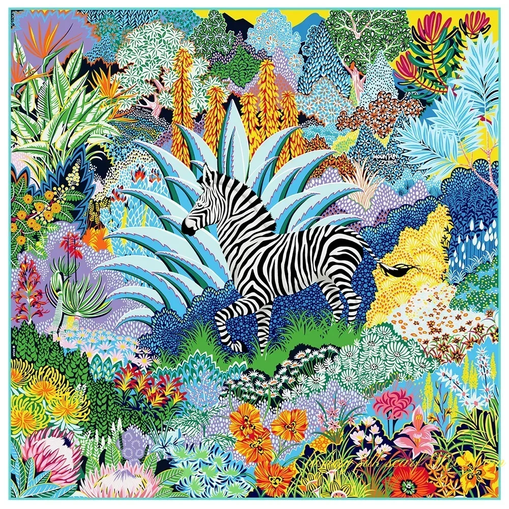 

1 шт., новинка, французское растение, джунгли, женское украшение, дорожная солнцезащитная шаль, большой квадратный шарф, головной платок, шарф, оптовая продажа