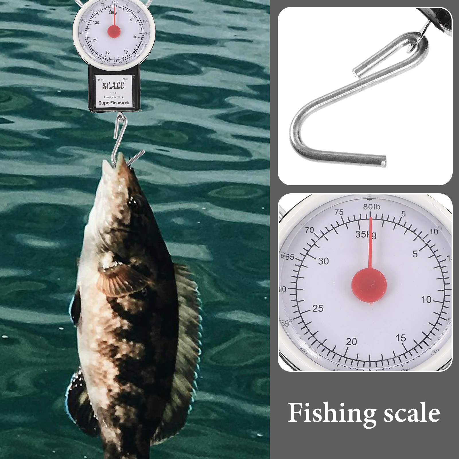 

Luggage Scales Luggage Weight Scale Portable 35KG Spring Travel Scale Portable Fishing Hanging Suitcase Weight