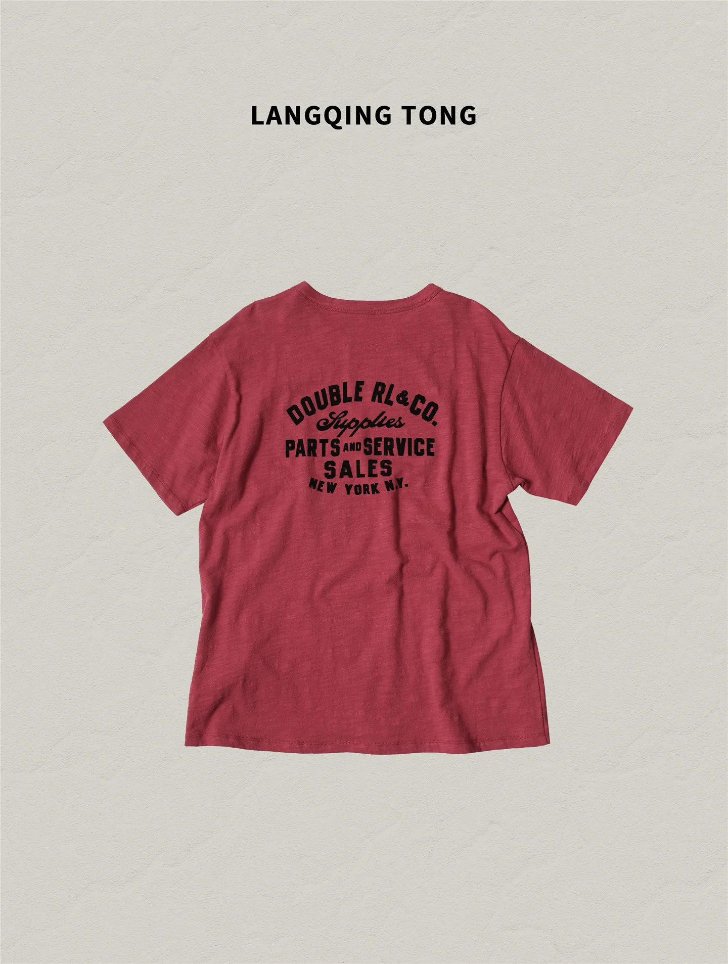 

Красная простая женская хлопковая футболка с круглым вырезом и длинным рукавом, весна 2026, модный топ-майка для ношения под одеждой, дизайн Zhou Xiaoya