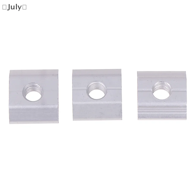 5 Buah 21.2Mm 22.3Mm 23.7Mm Pemasangan Panel Surya Ujung Braket Aloi Aluminium Penjepit Tengah T-blok Mur Persegi M8 Mur Geser T