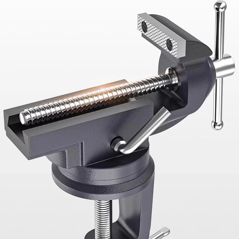 Compact Portable Mini Bench Vise for Home - Heavy-Duty Precision Parallel Jaw Workbench Clamp