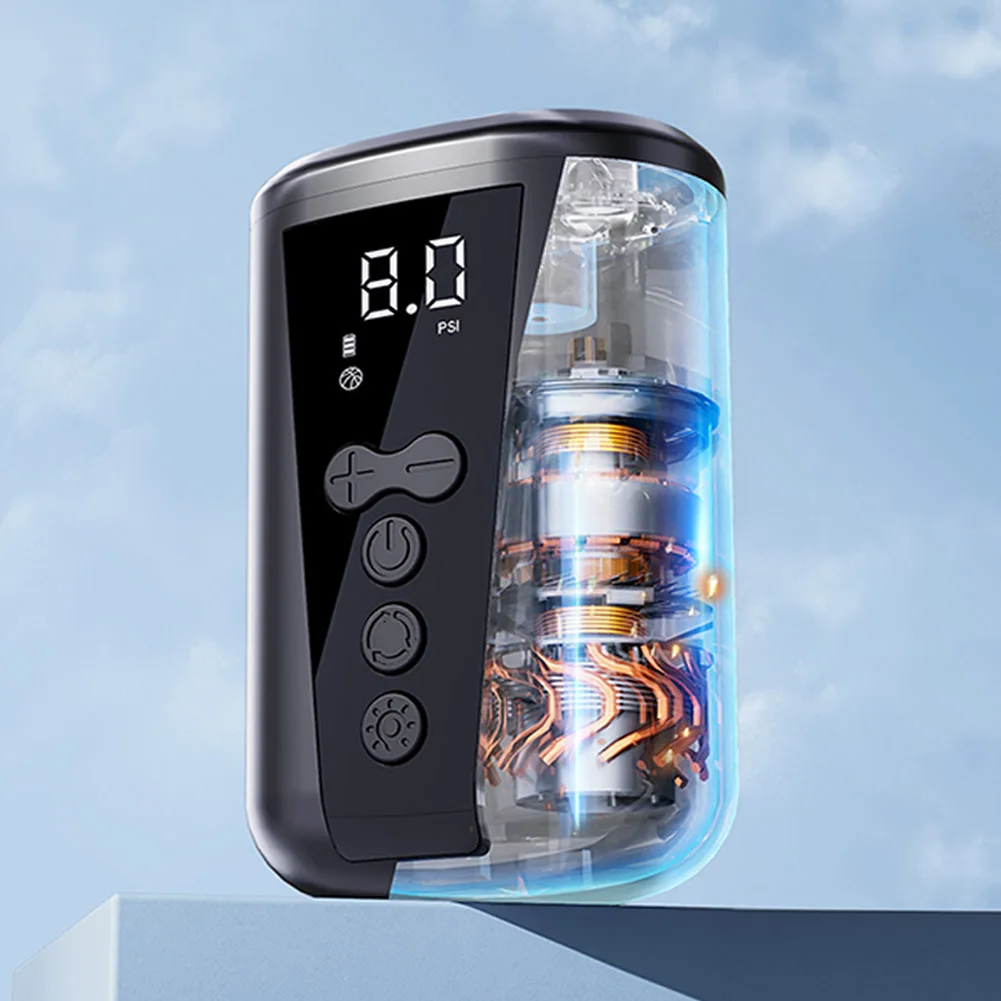 

Electric Ball Pump Fast Inflation Soccer Ball Pump 2000mAh Battery Portable Ball Pump LCD Display for Football Basketball Soccer