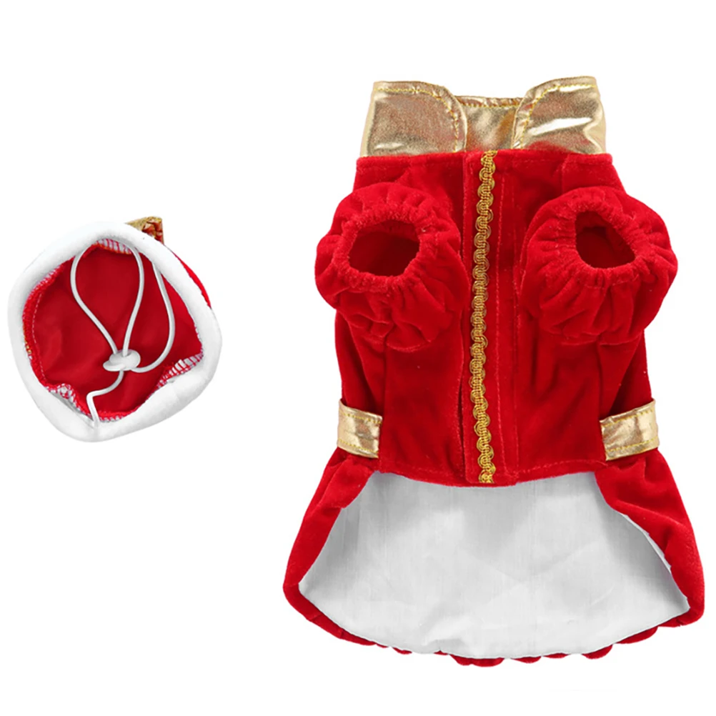 

1Pcs Pet Clothes Christmas Red Costume Adjustable Cartoon Design Halloween Funny Pet Costume for Dog Cat Supply
