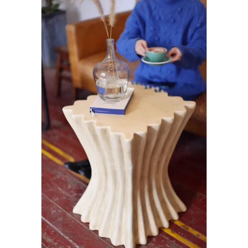 Art Design Retro Roman Column Cafe B & B Square Side Table, Modern Side Table Coffee Table Sofa