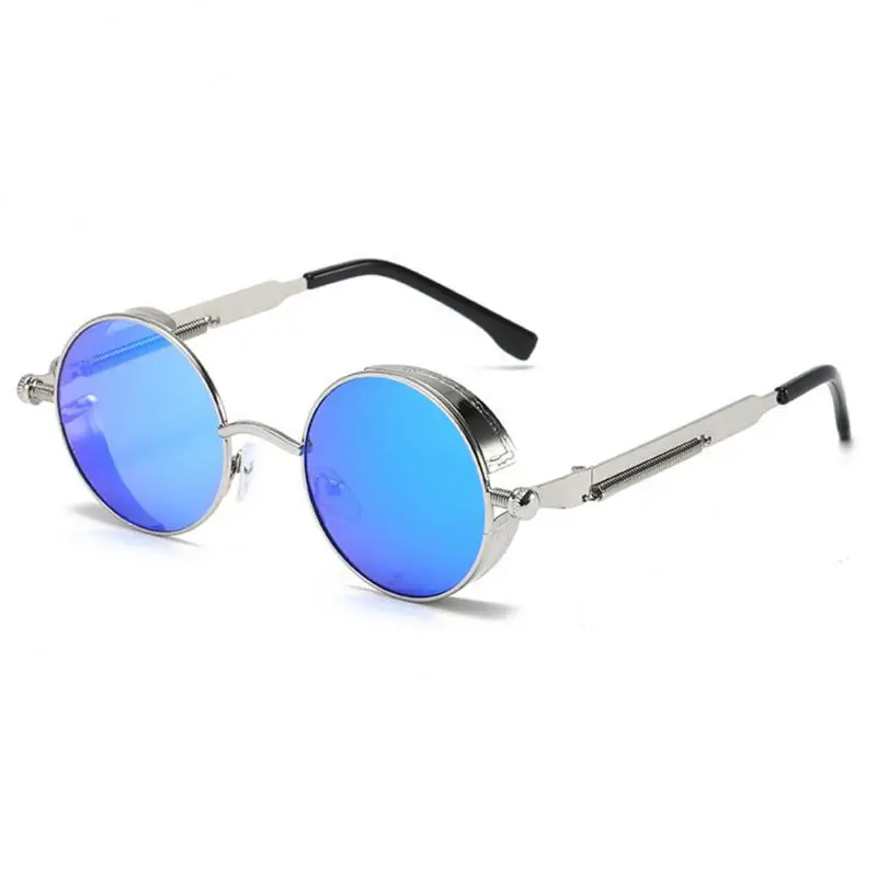 Retro Flip Sunglasses Fashion Metal Small Frame Round Sun Glasses Men Women Vintage Summer Outdoor Driving Travel Oculos De Sol