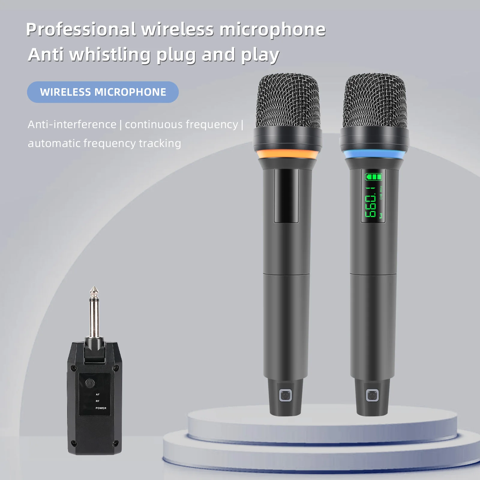 

Pro Uhf Wireless Mic System - 15-Channel Metal Handheld W/ Auto Frequency Scan & 328Ft Range | Anti-Interference for Live Shows