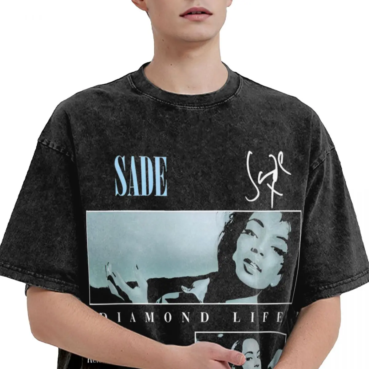 S-Sade Adu Singer 80s Music Washed T-shirt Streetwear Hip Hop novità T-shirt Tees top uomo donna manica corta Harajuku estate