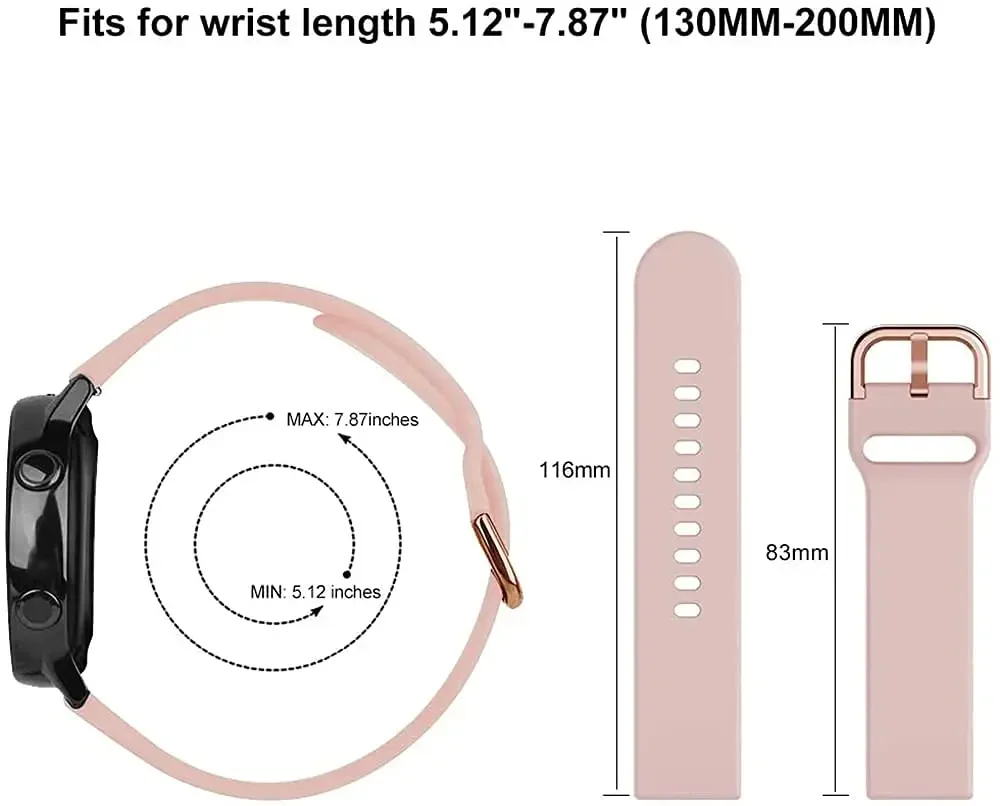 حزام لساعة Amazfit GTS 2/4/3/GTS 2/4 Mini/GTR 4/2/2e 20 مللي متر/22 مللي متر سوار رياضي من السيليكون Amazfit bip 6 5 3/u pro Series band