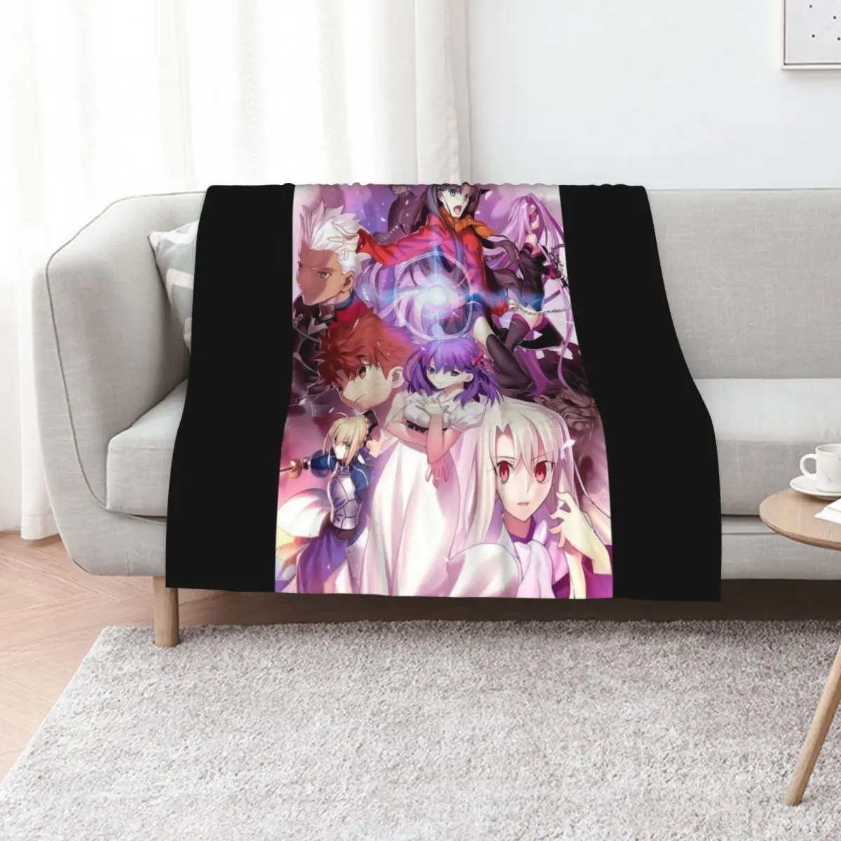 Fate / Stay Night Throw Blanket Machine Washable Soft Warm Blanket