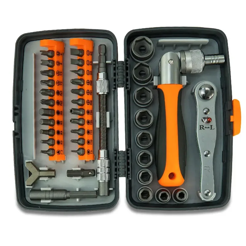 

38 in 1 Socket Wrench Multifunctional Screwdriver Set Socket Ratchet Wrench Set Professional Garage Maintenance Tool
