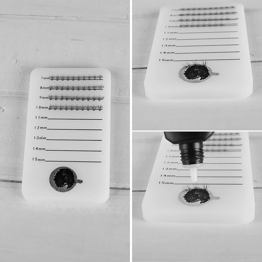 1 قطعة لوحة عرض الرموش الأكريليك 7 مللي متر-15 مللي متر حامل الرموش القابل لإعادة الاستخدام لتطعيم الرموش الصناعية صينية تمديد أداة ملحق #6