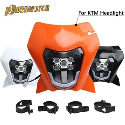 For KTM EXC 300 Accessories Motorcycle Headlight Plat with Bracket LED XC SX SXF XCW EXCF 2012-2021 Enduro Dirt Bike Motocross
