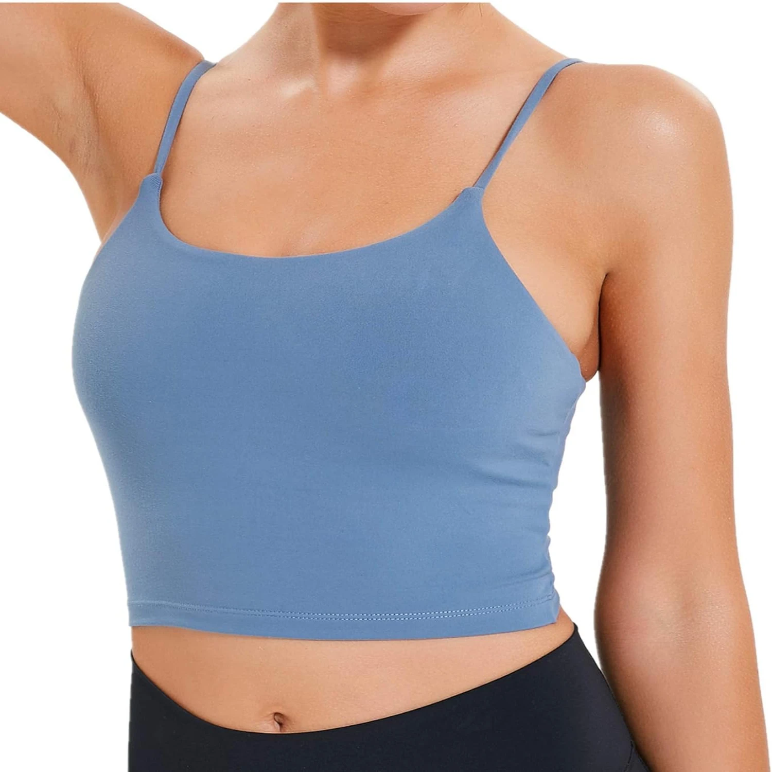 Cómodo sujetador deportivo acolchado Lemedy para mujer para entrenamientos físicos intensos y correr: camiseta sin mangas de yoga transpirable para mujeres activas